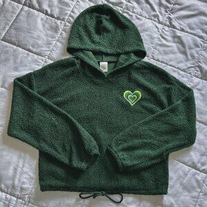 NWOT Green Sweater with Embroidered Heart